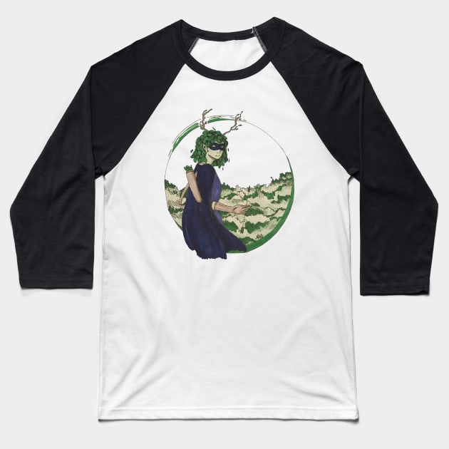 Huntress Wizard Baseball T-Shirt by Abigail Mister